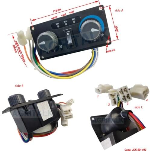 Air conditioner switch JCK-001-012 as picture showed, please check the dimenssions when make the order
