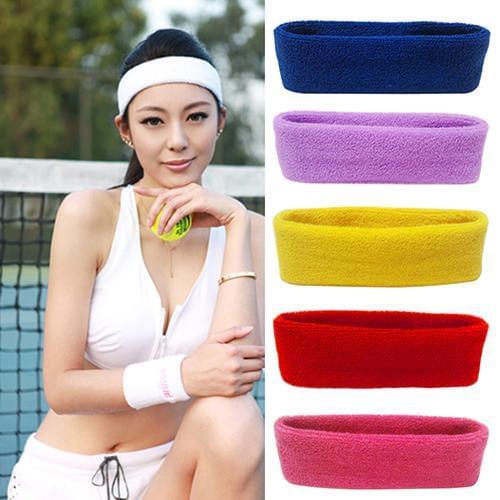 Women Men Fashion Sport Sweat Sweatband Headband Yoga Gym Stretch Head Hair Band Sports headscarf Dance headband fitness hair b