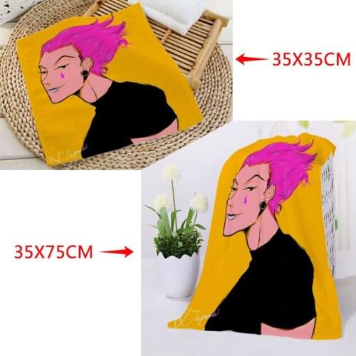 Custom HUNTER x HUNTER Face Towels Facecloth Microfiber Washcloth Quick drying Sports Towel 35x75cm and 35X35cm