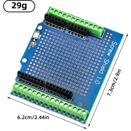 Prototype Screw Shield Expansion Board Assembled Terminal Proto Shield Double-sided PCB IO Solder for Arduino UNO Mega2560 One