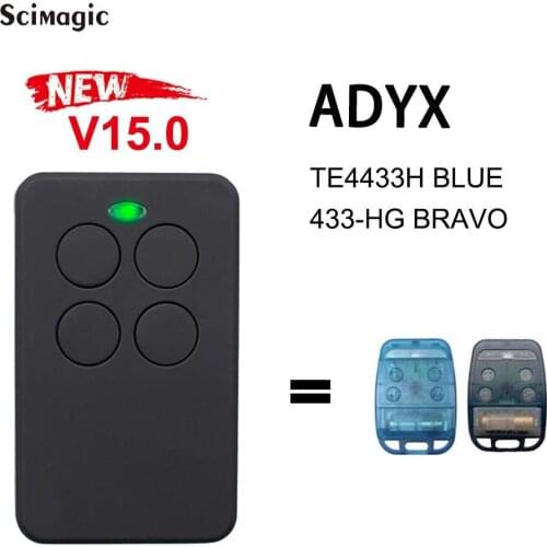 Garage Door Remote Control 433Mhz 4 Channel Door Control for ADYX TE4433H BLUE Garage Command Opener 433.92mhz Rolling Code