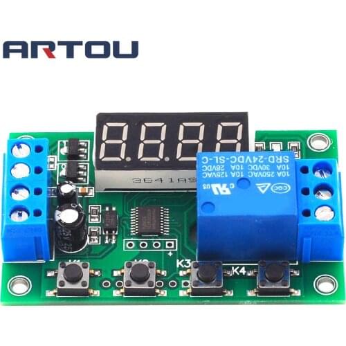 DC 5V/12V/24V 5A YYC-2S Adjustable LED Delay Relay Module Delay Timer Control Switch Board