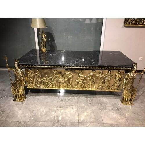 Luxury Handmade Boss, Executive Desk Roman Greek figures Athena statue and collectible bronze or polyurethane hand-painted