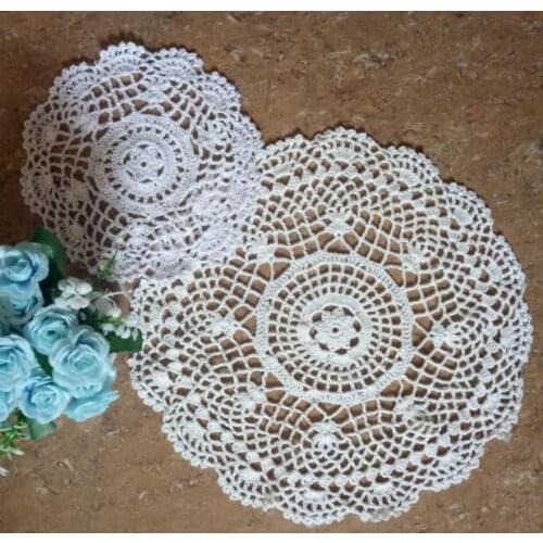 Modern cotton placemat cup drink coaster mug kitchen wedding table place mat cloth lace Crochet tea coffee doily dish pad