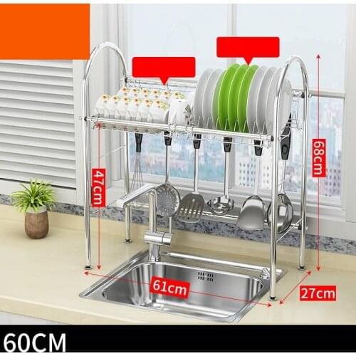 Platos Dish Drying Cosas De Fridge Rangement Stainless Steel Cocina Organizador Cuisine Cozinha Rack Mutfak Kitchen Organizer