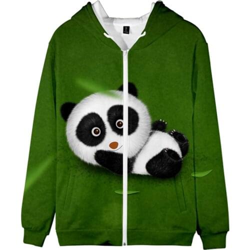 High Quality Chinese Panda 3D Zipper Hoodies Men/Women Sweatshirt Fashion Oversized Hooded Sweatshirt Casual Boys Child Clothing