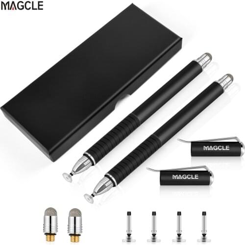Universal Fiber Stylus 2 in 1 Disc Stylus Pen Mesh Fiber Tip Series Precision Touch Screen Pens for All Capacitive Touch Screens