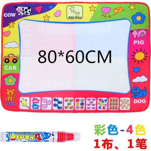 50 x 60/80 x 60cm Magic Pen Doodle Painting Picture Water Drawing Play Mat in Drawing Toys Board Gift Baby Kids Add Water