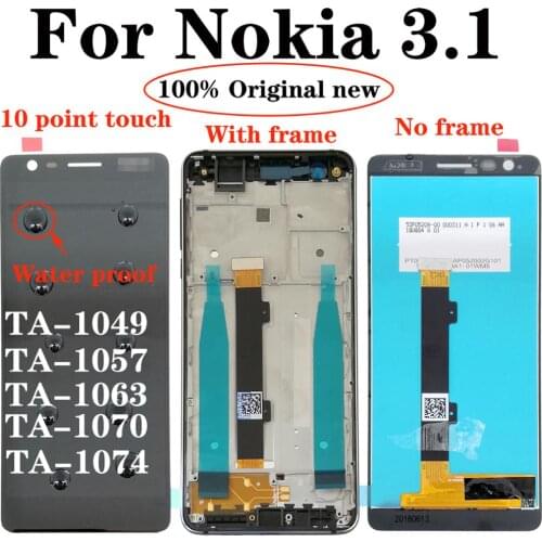 Shyueda IPS 100% Original New 5.2" For Nokia 3.1 2018 TA-1049 TA-1057 TA-1063 TA-1070 TA-1074 LCD Display Touch Screen Digitizer