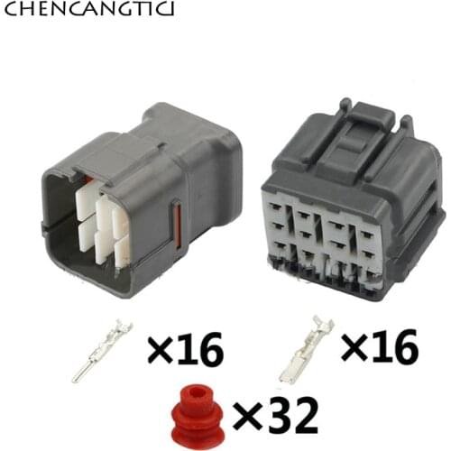 1 Set 16 Pin Way Sumitomo DL Automotive Waterproof Wire Connector Female Male Plug With Seals And Terminals 6189-0715 6188-0495