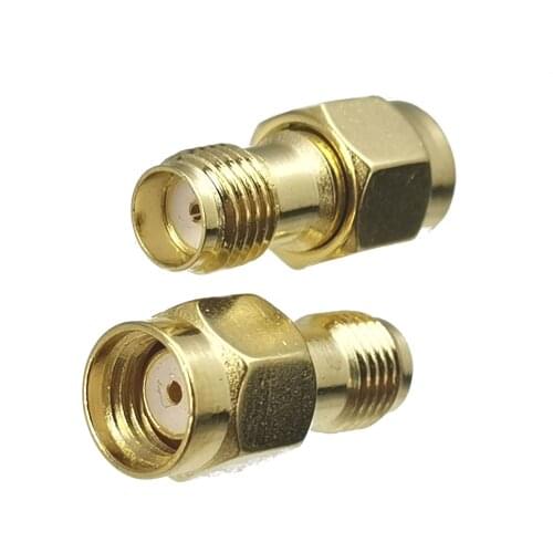1pcs Connector Adapter SMA Female Jack to RP-SMA Male Jack RF Coaxial Converter Straight New Brass