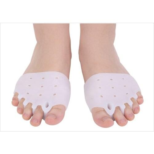 10Pairs SEB 5 Hole Honeycomb Toe Separator Forefoot Pads For Bunion Corns Overlapping Elastic Foot Hallux Valgus Health Care