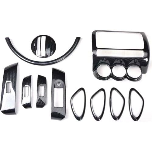 11pcs New Car Styling For Honda Fit 2004-2007 Hatchback MT Model LHD Gear Shift Instrument Trim Window Lift Switch Cover Molding