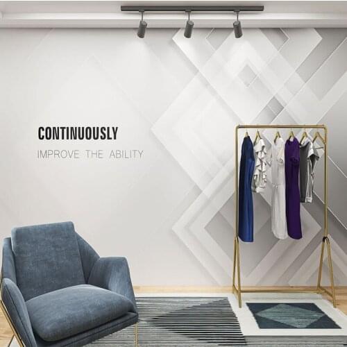 3D Modern creative simple geometric mural beauty salon company front office Internet bar clothing store gradient wallpaper