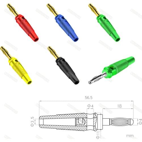 4MM Banana Plug Audio Speaker Connectors Amplifier Speaker Binding Post Multi-color 4mm Banana Jack Plug For Cable Terminals