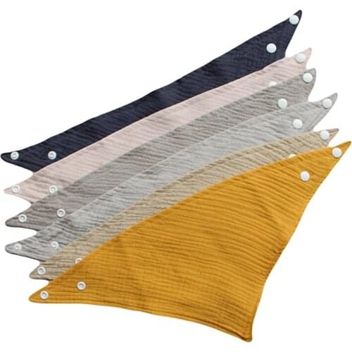 6 Pieces Soft Baby Boys Girls Feeding Cotton Bandana Bibs Protect Teething Baby Free from Cheek Neck and Chin Rash