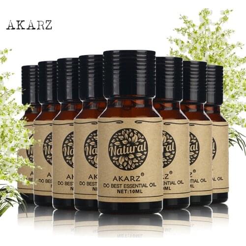 AKARZ Value Meal Musk Violet Lemon Cinnamon Sandalwood Peppermint Oregano Clary Sage Essential Oil Skin Care 10ml*8