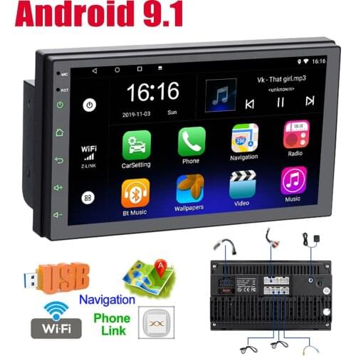 Android 2 Din 7 inch Car Stereo Radio Player Touch Screen Car Media GPS Player Autoradio Bluetooth for VW Nissan Hyundai Toyota