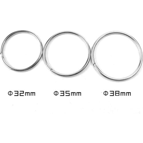 5PCS 38 35 32 MM Quick Release Openable Stainless Steel Key Ring Keychain Accessories Pocket Portable EDC Tool