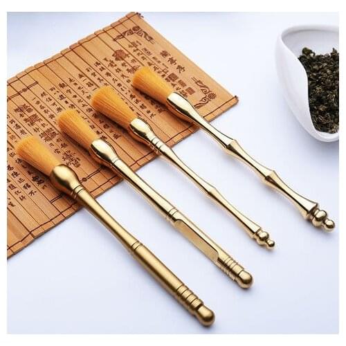 Tea Accessories Tea Brush Metal Handle Tea Plate Teapot Toy Brushes
