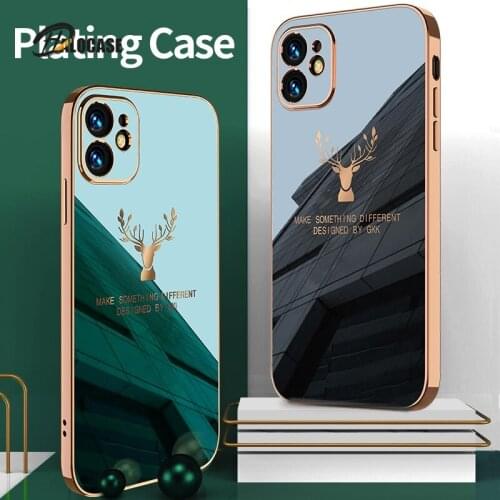 Luxury Square Frame Plating Cover For iPhone 12 Pro Max Case Luxury Silicone Case For iPhone 11 Pro Max 12mini Cover