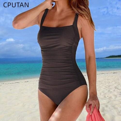 CPUTAN 2020 Sexy One Piece Swimsuit Tummy Control Swimwear Women Push Up Monokini Plus Size Bathing Suits Dots Bodysuit Female