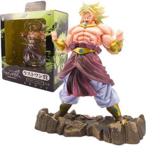 26cm Anime Dragon Ball Z Styling Brolly Broli Green Hair Combat Form Pvc Action Figure Toys Collection Model Doll Home Deco