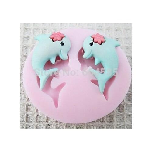 Dolphin Fondant Mold Silicone Sugar mold Craft Molds DIY gumpaste flowers Cake Decorating