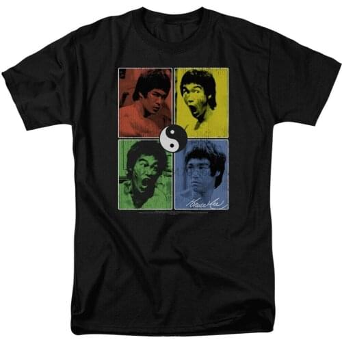 Bruce Lee Enter The Dragon Movie Warhol Yin Yang T-Shirt Tee