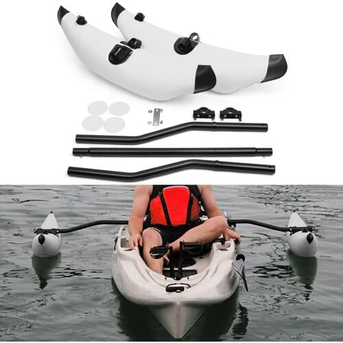 Kayak PVC Inflatable Outrigger Float with Sidekick Arms Rod Kayak Boat Fishing Standing Float Stabilizer System Kit