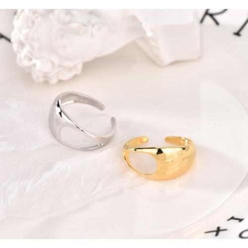 Metal Alloy Geometry Irregular Hollow Cross Finger Ring Silver Color Adjust Rings For Women Party Wedding Jewelry Accessories