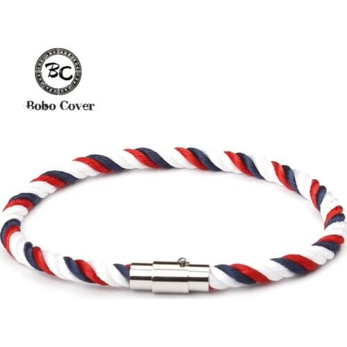 Bobo Cove New Fashion Women Macaron color Stainless Steel couple bracelets for Men Navy Style charm bracelet Jewelry Pulseras