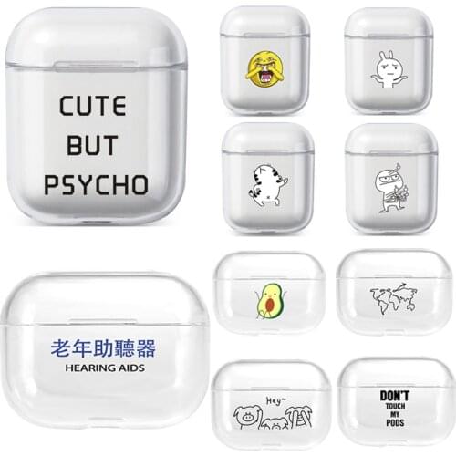 Soft Silicone Case For Apple Airpods 1/2 1 2 Bluetooh Wireless Earphone Cover Accessories For AirPods Pro Cute Clear Cover Bags