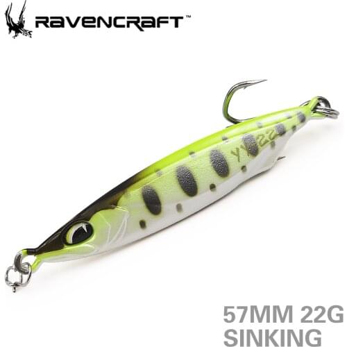 Ravencraft New ENDSVILLE Jigging Lure 22g/16g Metal Slow Micro Jig Sea Artificial Bait For Pike Zander Bass Fsihing