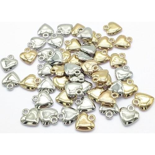 New arrival! 15x13mm 100pcs/lot Acrylic UV Plating Heart-shape Beads for Jewelry DIY (Design as shown)