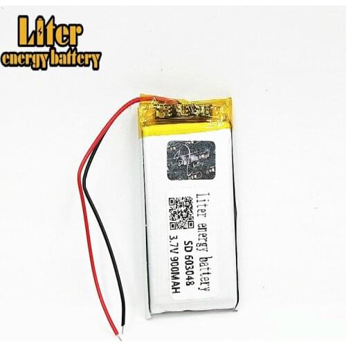 Rechargeable 3.7V 900mAH 603048 polymer lithium ion / Li-ion battery for drone dvr mp5 GPS mp3 mp4 PDA power bank speaker