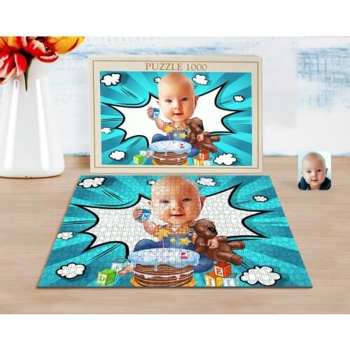 Personalized Baby Birthday Caricature of 1000 Piece Professional Puzzle-1