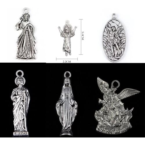 Virgin Mary Tag Cross Pendant Jesus Portrait Pendant Catholic Gift Made In Zinc Alloy Style Order To Send Exquisite Gift