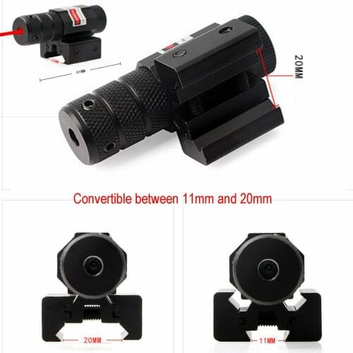 Tactics Red Dot Laser Sight Scope 11/20mm Convertible Picatinny Rail Mount For Rifle Pistol Airgun Shooting