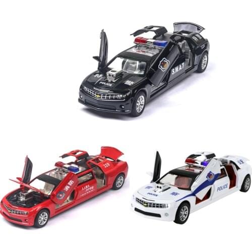 Cool 1:32 Chevrolet special police alloy car model,simulation sound and light pull back fire rescue car model,free shipping