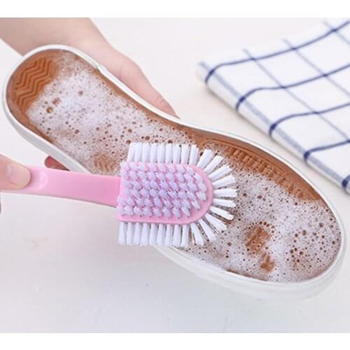 Five-Sided Shoe Brush Can be Hung-Type Long-Handled Cleaning Brush Does Not Hurt Shoes 360-Degree Multi-Sided Soft Shoe Brush