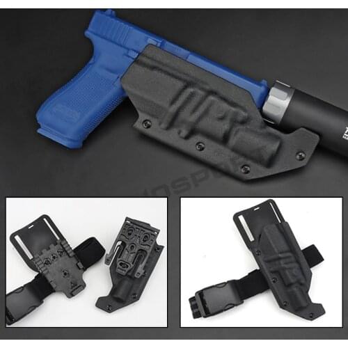 Tactical Kydex Gun Holster Adapter To X300 Light For Glock 17 19 34 21 20 29 Walther PPQ HK P30 Airsoft Pistol Holster Accessory