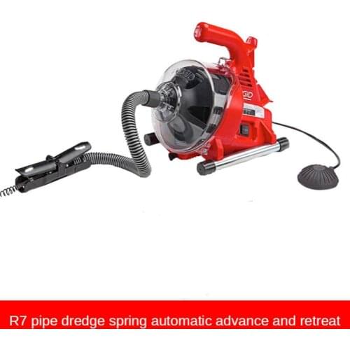 220V Autofeed Electric Sewer Pipe Dredging Machine Toilet Kitchen 19-38MM Pipe Cleaning Machine Pipe Dredger Drain Cleaner 120W