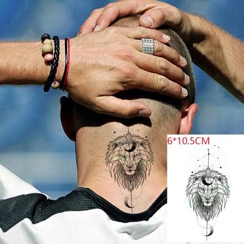 Waterproof Temporary Tattoo Sticker Lion south pole star moon cool ins Body Art Flash Tattoo Fake Tattoo for Women Men