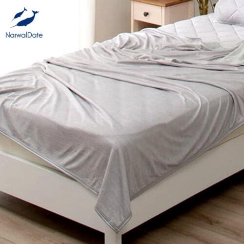 [ONLY FOR FRANCE USER]Breathable Nylon Cooling Fiber Throw Blanket Cool-Touch Weighted Blanket Air Conditioning Ice Silk Quilt