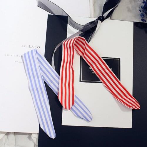 Mori Female Art Simple Casual Bandage Headband Simple Ladies Watch Canvas Striped Strap Bandage Bracelet Dual-use Striped Strap