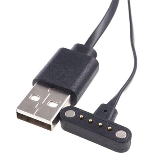 1 Piece 4 Pin Magnetic Charging Cable USB Charge Power Data transfer 3.0mm Space Grid Pogo Pin 4 Pins T Shape DM98 Smart Watch