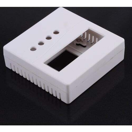 1pc Plastic Electronic Project Box 86x86x26mm Enclosure Case Instrument Box Screw Fixing Case for DIY LCD1602 with Button Caps