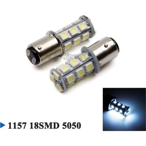 10 Piece Universal 1157 BAY15D 5050 18SMD Super Bright LED Turn Tail Brake Stop Signal Light Lamp Bulb 12V