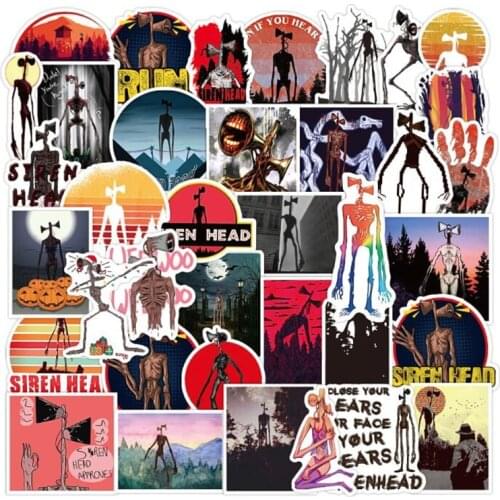 50 100pcs Anime SCP 6789 173 096 Siren Head Stickers Waterproof Suitcase Notebook Skateboard PVC Sticker Refrigerator Naklejki